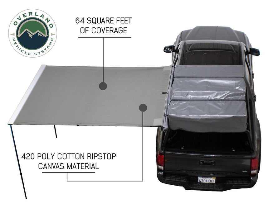 Overland Vehicle Systems 18049909 Awning 2.0-6.5 Foot With Black Cover Universal Nomadic Overland Vehicle Systems - Truck Part Superstore