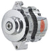 Powermaster Performance 18062 Alternator; CS121; Straight Mount; 100 Amp; 60 Idle; 1V Pulley; Chrome; - Truck Part Superstore