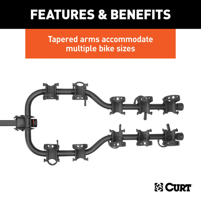 CURT 18065 Premium Hitch-Mounted Bike Rack (5 Bikes; 2in. Shank) - Truck Part Superstore