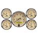 AutoMeter 1809-M GAUGE KIT; 5 PC.; 3 1/8in./2 1/16in.; ELEC. KM/H SPEEDOMETER; ANTIQUE BEIGE - Truck Part Superstore