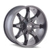 ION 181-8976M18 181 (181) SATIN BLACK/MILLED SPOKES 18X9 8x6.5/8x170 18MM 130.8MM - Truck Part Superstore