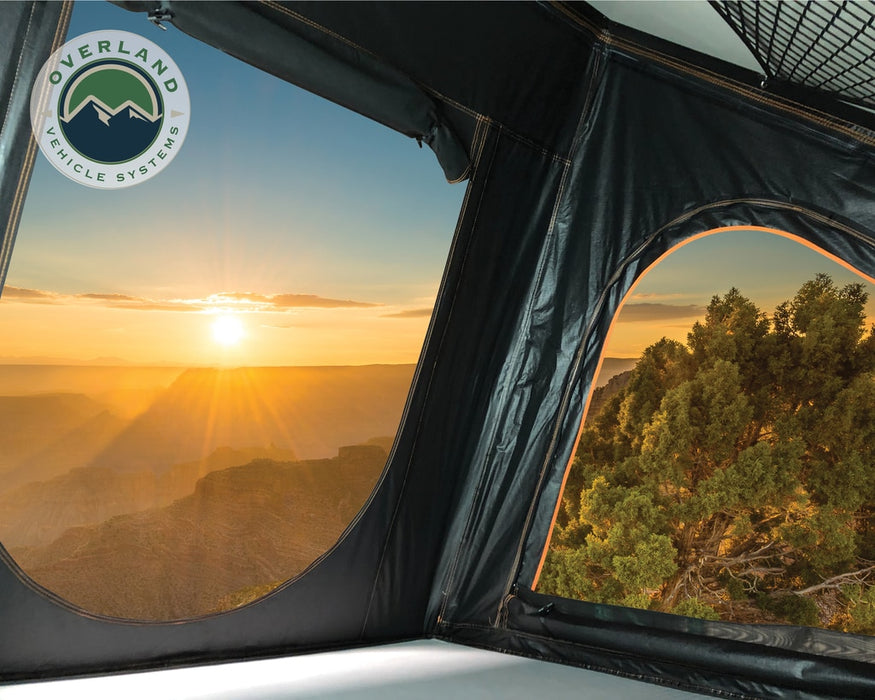 Overland Vehicle Systems 18109901 Roof Top Tent Mamba 2 Side Load Aluminum Black Shell Grey Body Overland Vehicle Systems - Truck Part Superstore