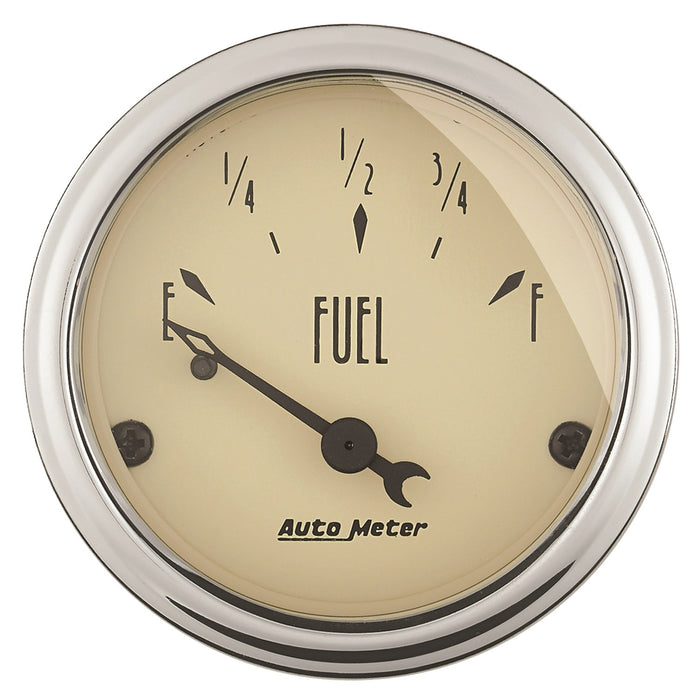AutoMeter 1815 GAUGE; FUEL LEVEL; 2 1/16in.; 0OE TO 90OF; ELEC; ANTIQUE BEIGE - Truck Part Superstore