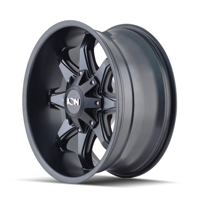 ION 181-8937M18 181 (181) SATIN BLACK/MILLED SPOKES 18X9 6-135/6-139.7 18MM 108MM - Truck Part Superstore
