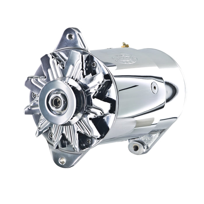 Powermaster Performance 182057 PowerGEN Alternator; Long Case; 60 Amp; 50 Idle; 6V Negative Ground; Chrome; - Truck Part Superstore