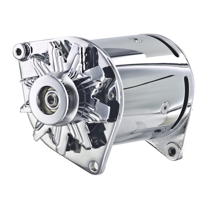Powermaster Performance 182101 PowerGEN Alternator; Swing Mount; 90 Amp; 65 Idle; 12 Volt; Chrome; - Truck Part Superstore