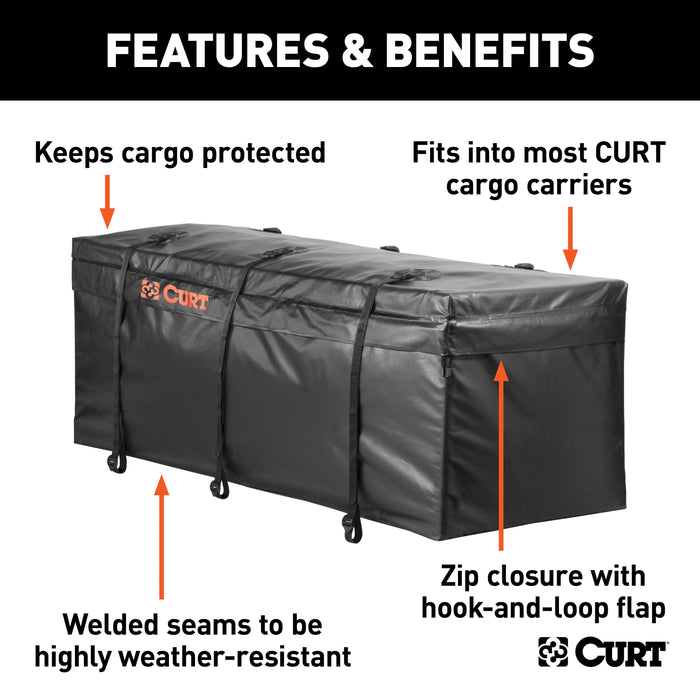 CURT 18210 56in. x 18in. x 21in. Weather-Resistant Vinyl Cargo Bag - Truck Part Superstore