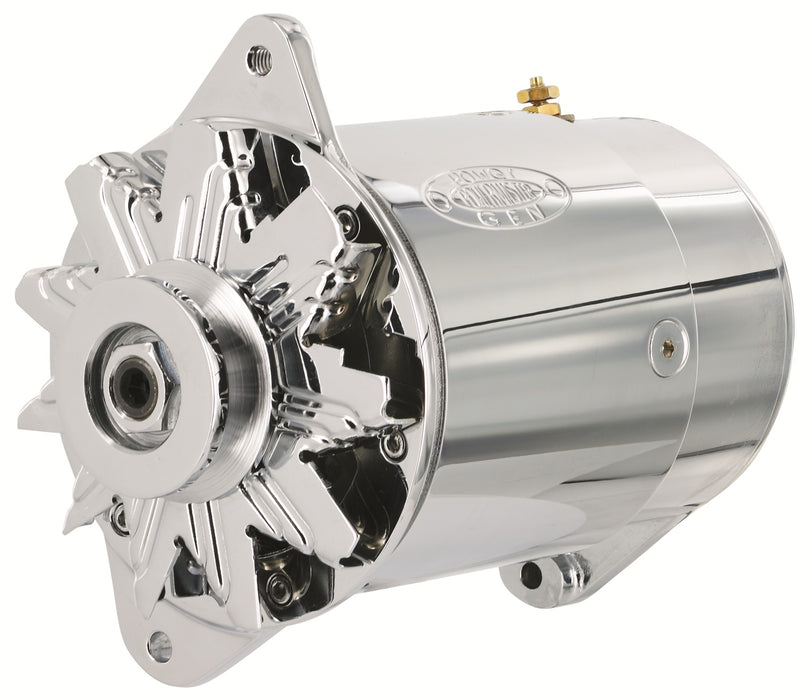 Powermaster Performance 182111 PowerGEN Alternator; Chrome; Short Case; 90 Amp; 65 Idle; 12V; - Truck Part Superstore