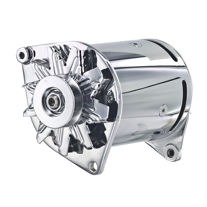 Powermaster Performance 182155 PowerGEN Alternator; Swing Mount; 90 Amp.; 65 Idle; 12V; Chrome; - Truck Part Superstore