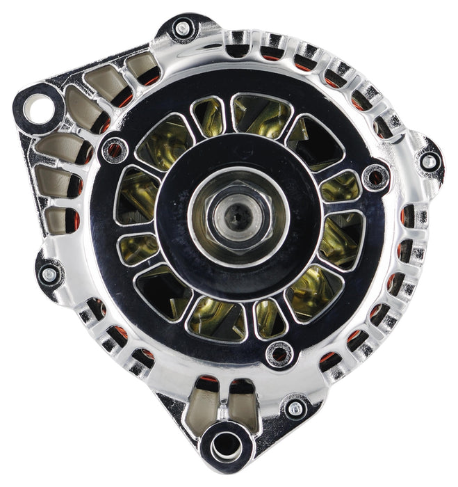 Powermaster Performance 18247 Alternator; AD230; Offset 2 in. Spools; 120 Amp; 95 Idle; Chrome; - Truck Part Superstore