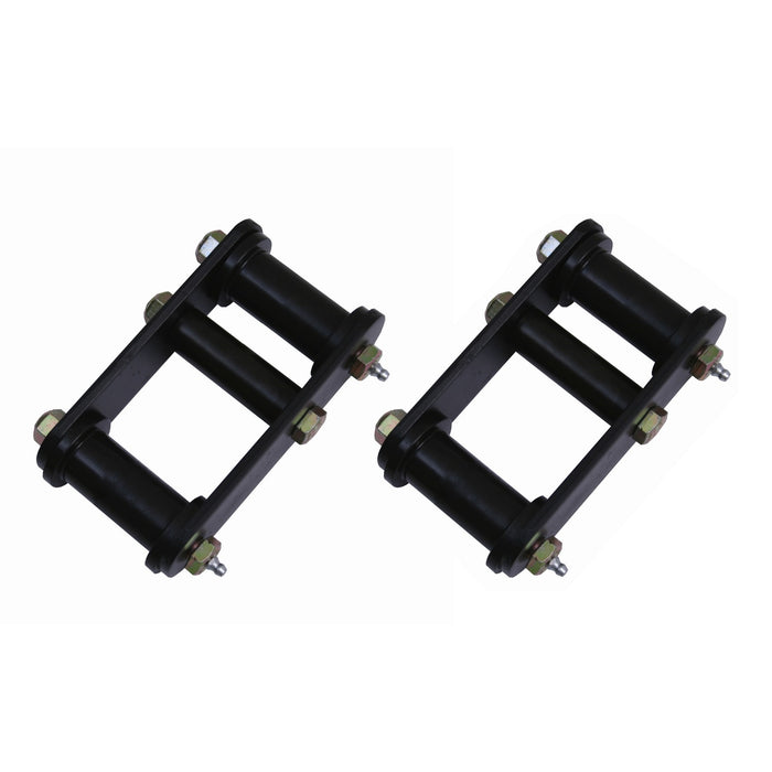 Rugged Ridge 18265.15 Shackle; Greasable; Heavy Duty; w/Black Bushings; Adds 1 in. Lift; - Truck Part Superstore