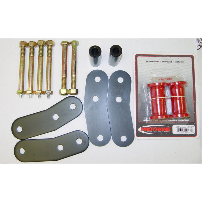 Rugged Ridge 18265.20 Shackle; Greasable; Heavy Duty; w/Red Bushings; Adds 1 in. Lift; - Truck Part Superstore