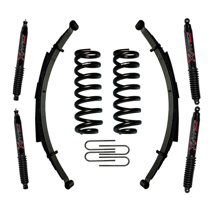 Skyjacker 182BKS-B Suspension Lift Kit w/Shock Black MAX Shocks 1.5-2 Inch Lift Incl. Front/Rear Springs Rear U Bolt Kit Skyjacker - Truck Part Superstore