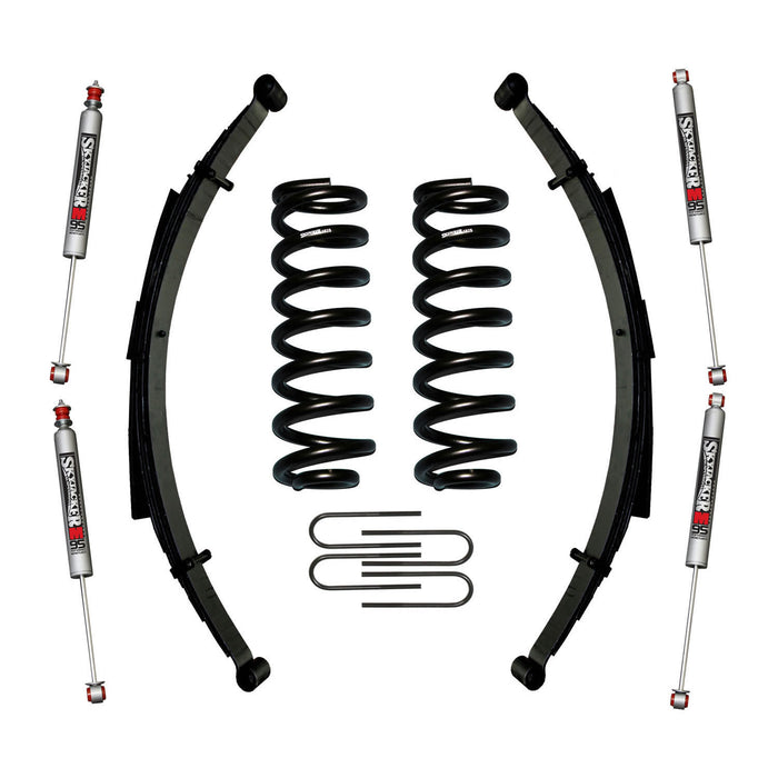 Skyjacker 182BKS-M Suspension Lift Kit w/Shock M95 Performance Shocks 1.5-2 Inch Lift Incl. Front/Rear Springs Rear U Bolt Kit Skyjacker - Truck Part Superstore
