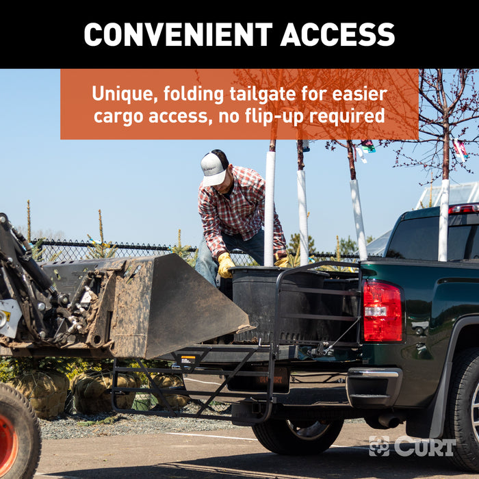 CURT 18325 Universal Truck Bed Extender with Fold-down Tailgate - Truck Part Superstore