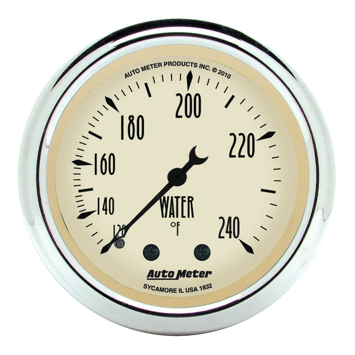 AutoMeter 1832 GAUGE; WATER TEMP; 2 1/16in.; 120-240deg.F; MECH; ANTIQUE BEIGE - Truck Part Superstore