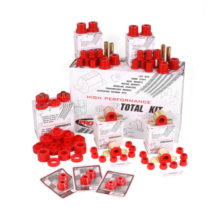 Rugged Ridge 18350.02 Polyurethane Bushing Kit; Red; - Truck Part Superstore