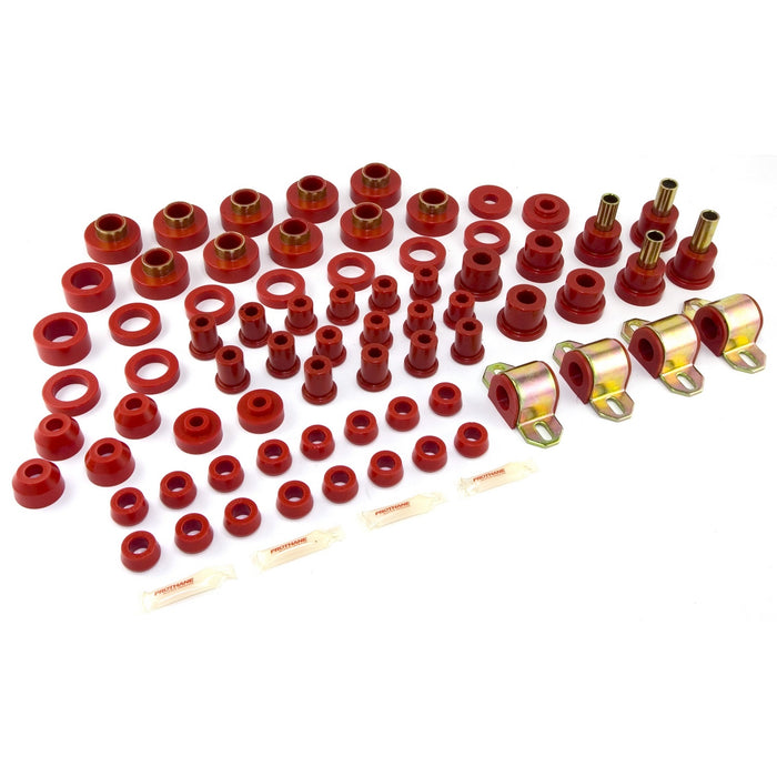 Rugged Ridge 18350.03 Polyurethane Bushing Kit; Red; - Truck Part Superstore