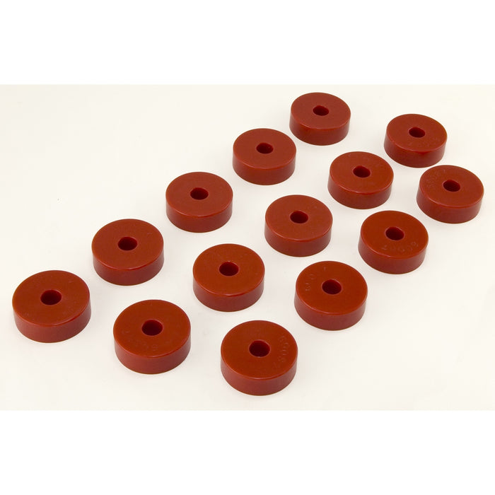 Rugged Ridge 18351.01 Body Mount Kit; 14 Piece; Red Polyurethane; - Truck Part Superstore