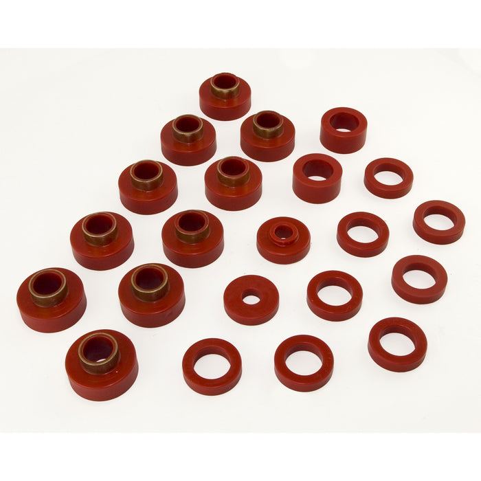Rugged Ridge 18351.03 Body Mount Kit; Red Polyurethane; - Truck Part Superstore