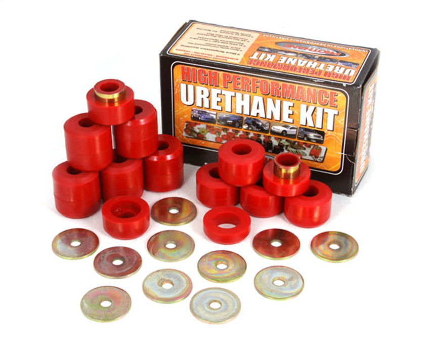 Rugged Ridge 18351.06 Body Mount Kit; 22 Pieces; Red Polyurethane; - Truck Part Superstore