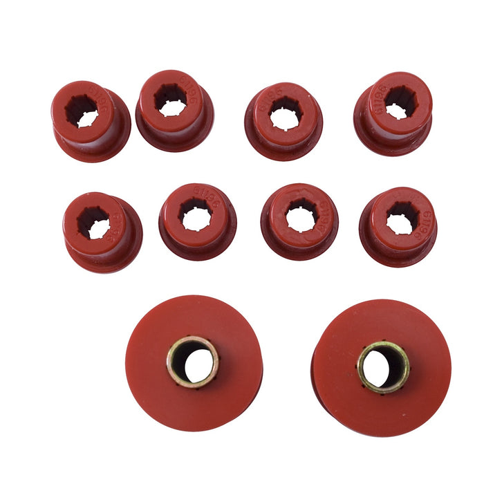 Rugged Ridge 18365.01 Leaf Spring Bushing; Rear Set; Red Polyurethane; - Truck Part Superstore