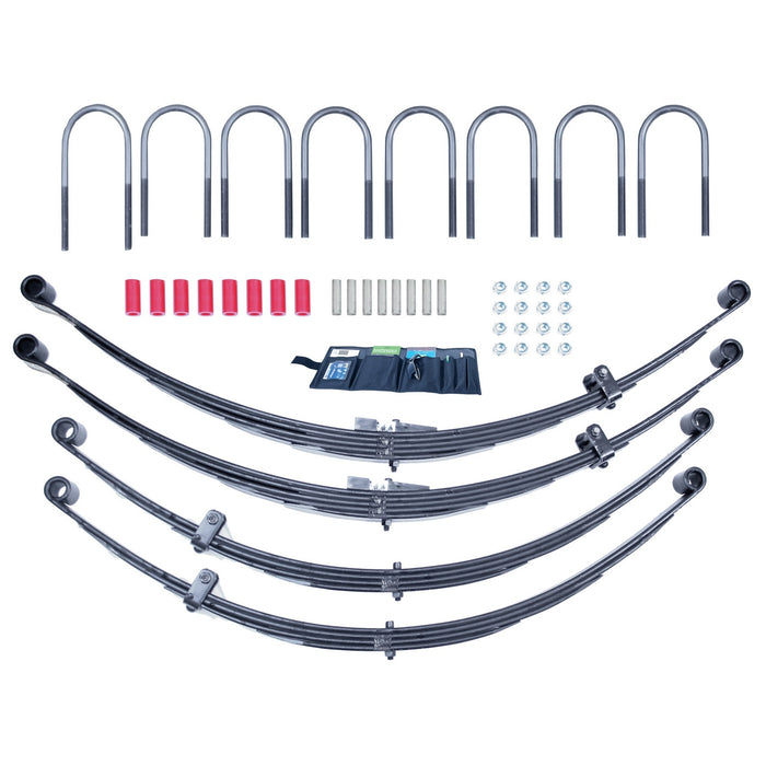 Rugged Ridge 18401.14 Suspension Lift Kit; 4 in. Lift; Incl. Leaf Springs/U-Bolts/Hardware Kit; - Truck Part Superstore