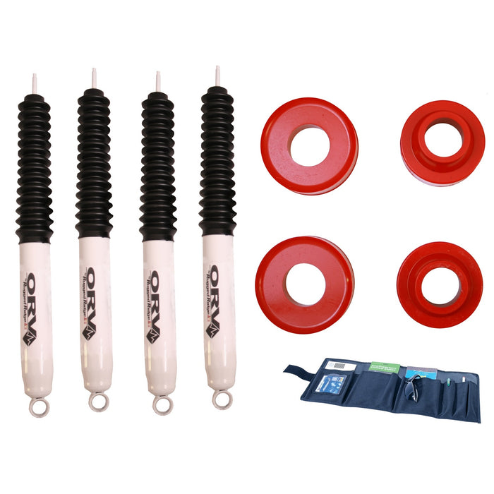 Rugged Ridge 18415.80 Suspension Lift Kit; 2 in. Lift; Incl. Shocks/Front/Rear Coil Spacers; - Truck Part Superstore