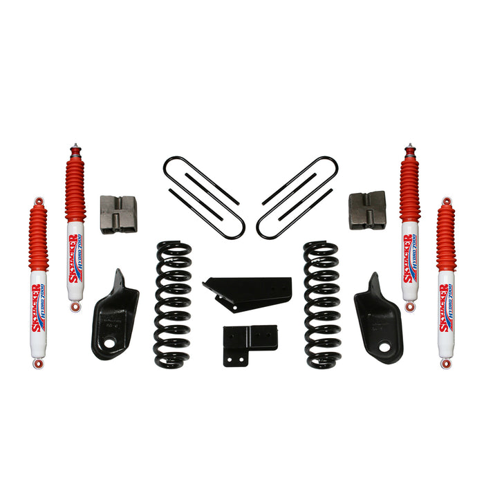 Skyjacker 184BK-H Suspension Lift Kit w/Shock 4 Inch Lift Incl. Front Coil Springs Brackets Rear U Bolt Kit Rear Block Skyjacker - Truck Part Superstore