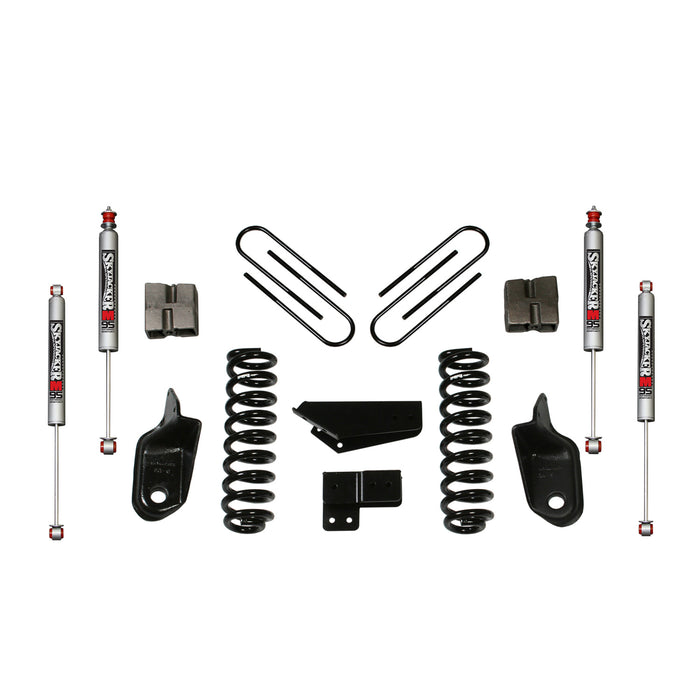 Skyjacker 184BK-M Suspension Lift Kit w/Shock M95 Performance Shocks 4 Inch Lift Incl. Front Coil Springs Brackets Rear U Bolt Kit Rear Block Skyjacker - Truck Part Superstore