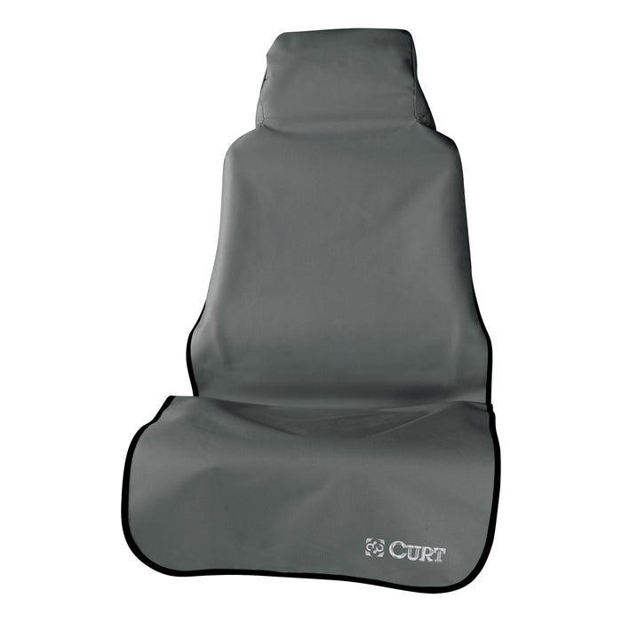 CURT 18500 Seat Defender 58in. x 23in. Removable Waterproof Grey Bucket Seat Cover - Truck Part Superstore