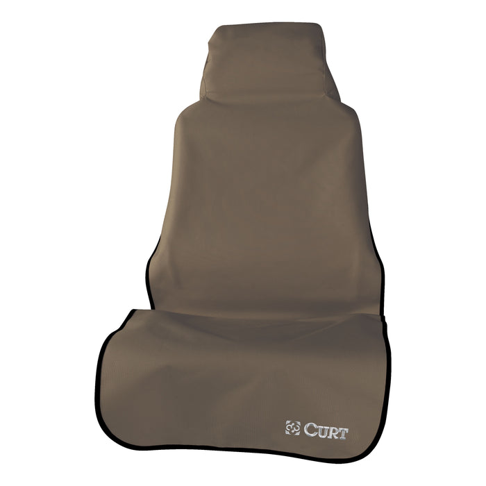 CURT 18502 Seat Defender 58in. x 23in. Removable Waterproof Brown Bucket Seat Cover - Truck Part Superstore