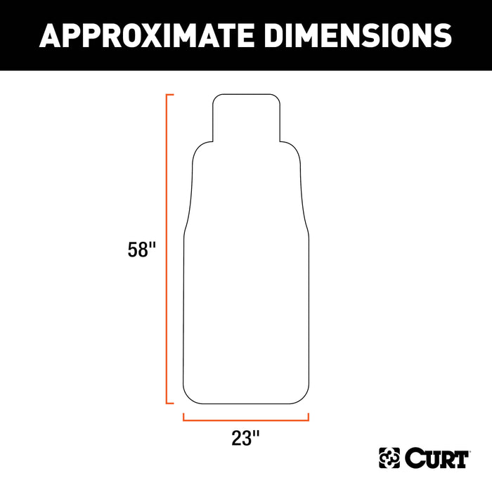 CURT 18502 Seat Defender 58in. x 23in. Removable Waterproof Brown Bucket Seat Cover - Truck Part Superstore