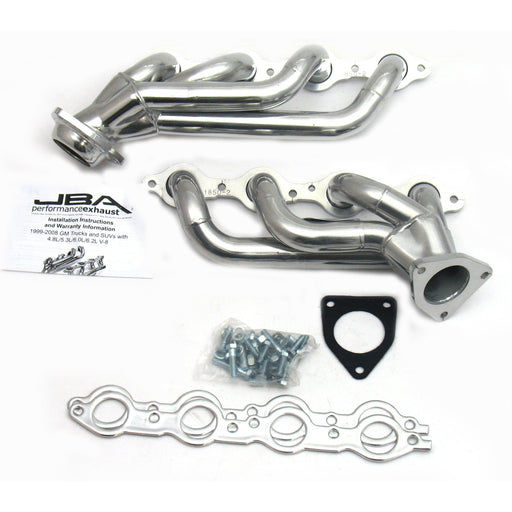 JBA Racing Headers 1850S-2JS 02-2013 GM Truck/Suv 4.8/5.3 & '07-14 6.0/6.2L & 14-19 HD Sil Cer - Truck Part Superstore