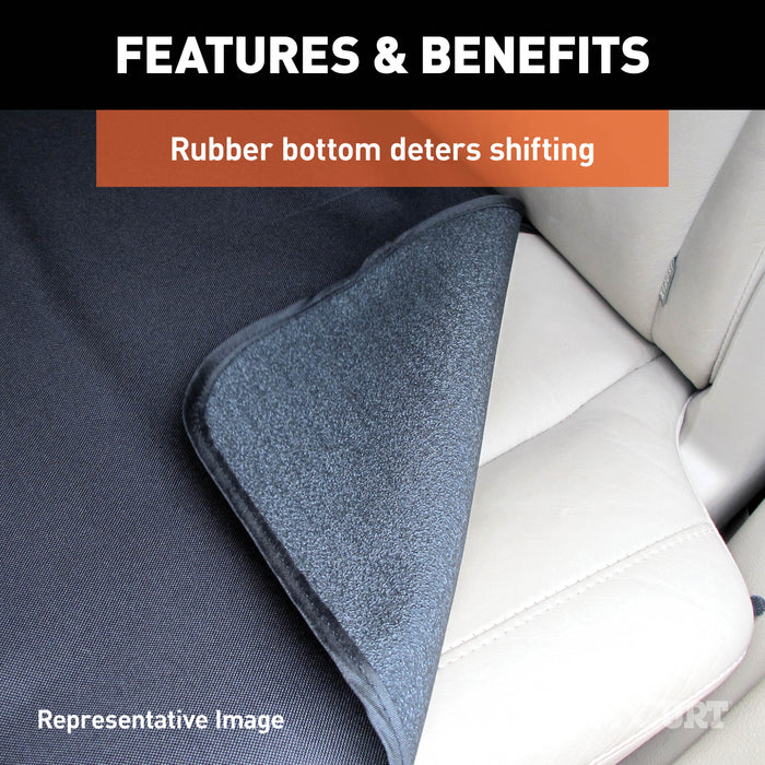 CURT 18511 Seat Defender 58in. x 55in. Removable Waterproof Black Bench Seat Cover - Truck Part Superstore