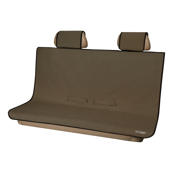 CURT 18512 Seat Defender 58in. x 55in. Removable Waterproof Brown Bench Seat Cover - Truck Part Superstore