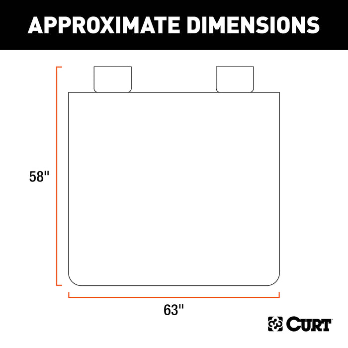 CURT 18522 Seat Defender 58in. x 63in. Removable Waterproof Brown XL Bench Truck Seat Cover - Truck Part Superstore
