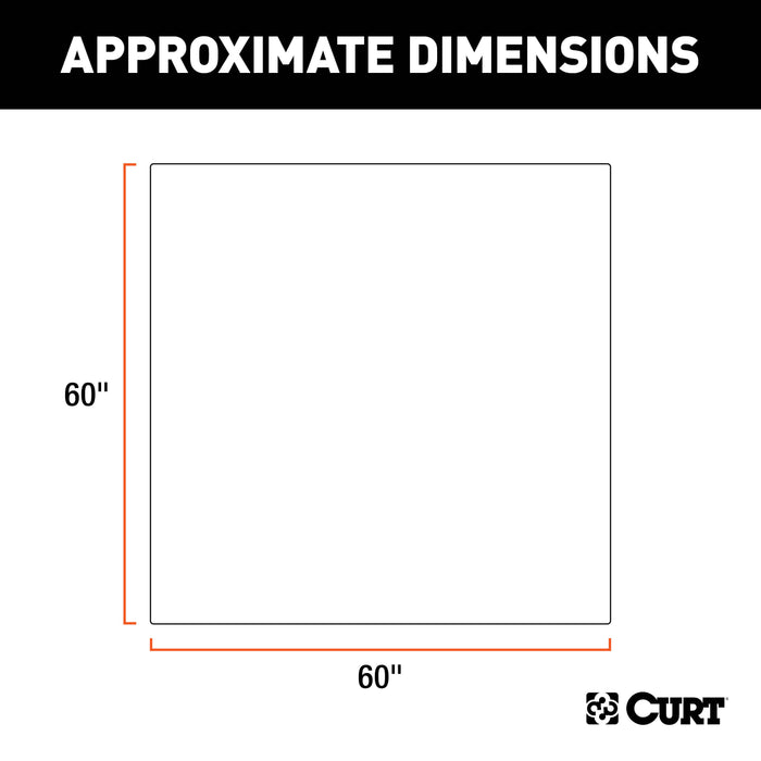 CURT 18530 Seat Defender 60in. x 60in. Removable Waterproof Black Cargo Blanket Protector - Truck Part Superstore