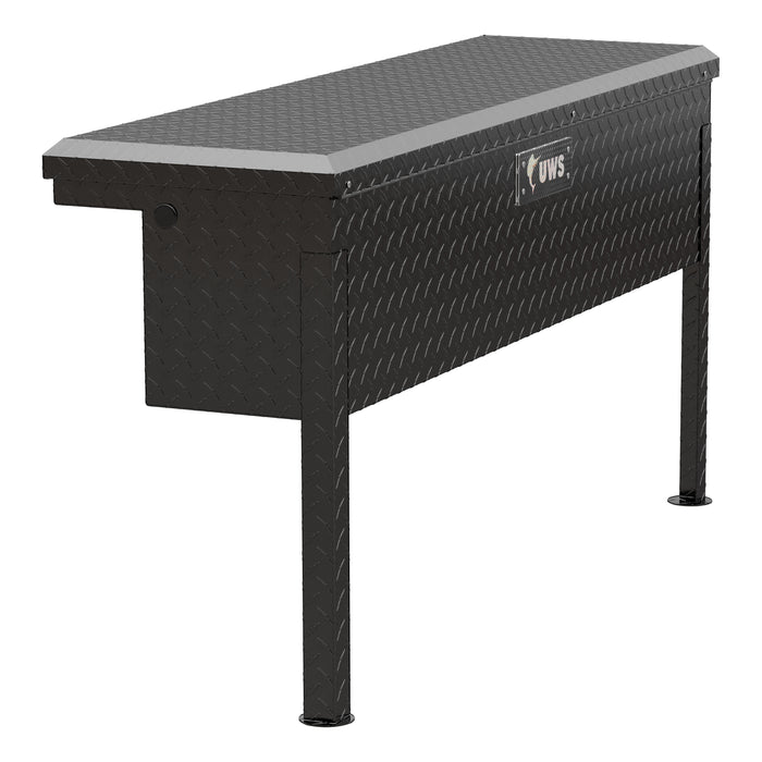 UWS TBSM-48-LP-BLK Gloss Black Aluminum 48in. Truck Side Tool Box; Low Profile (LTL Shipping Only) - Truck Part Superstore