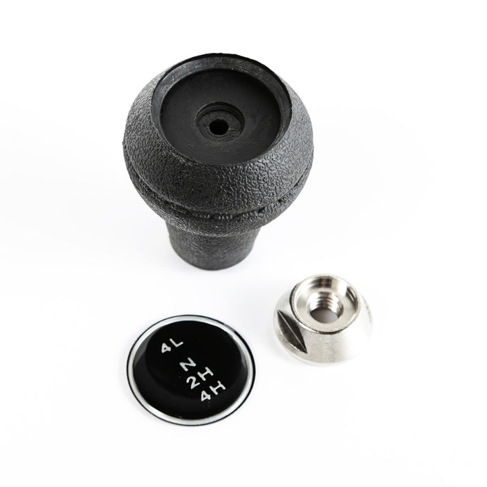 Omix 18607.07 Transfer Case Shift Knob; Dana 300; Includes Knob/Pattern Insert/Lock Nut;; - Truck Part Superstore