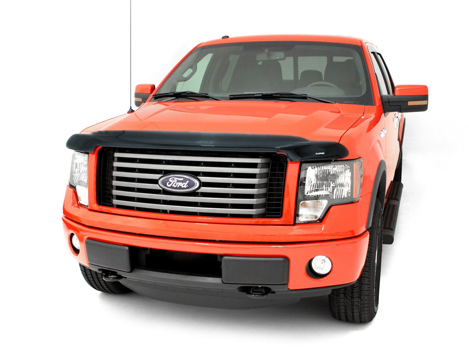 Lund 18711 Interceptor Wrap Bug Shield; Smoke; Full Height; No Drill Installation; - Truck Part Superstore