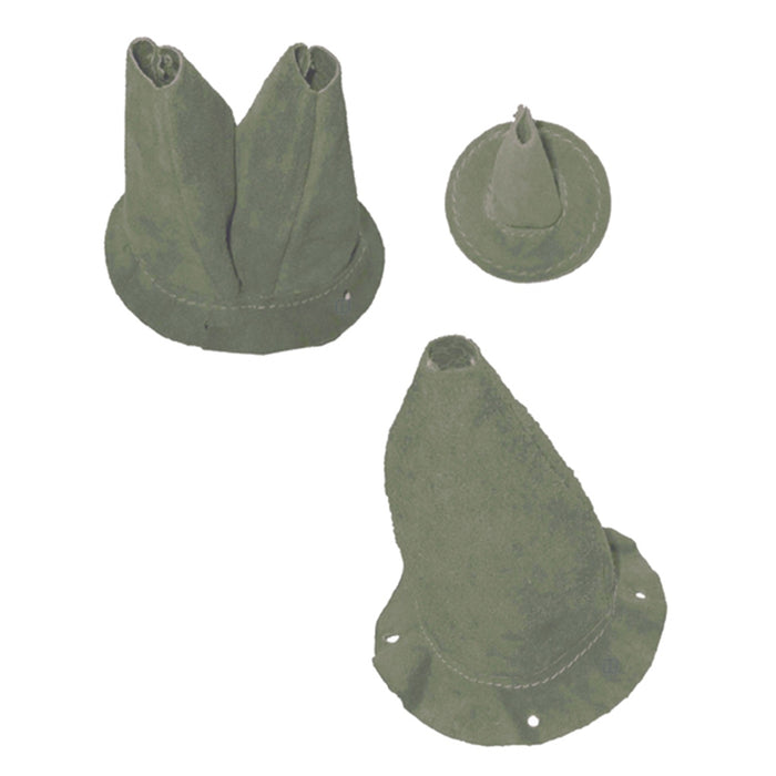 Omix 18889.06 Manual Trans Shift Boot; 3 pc. ; Leather; Pea Green; - Truck Part Superstore