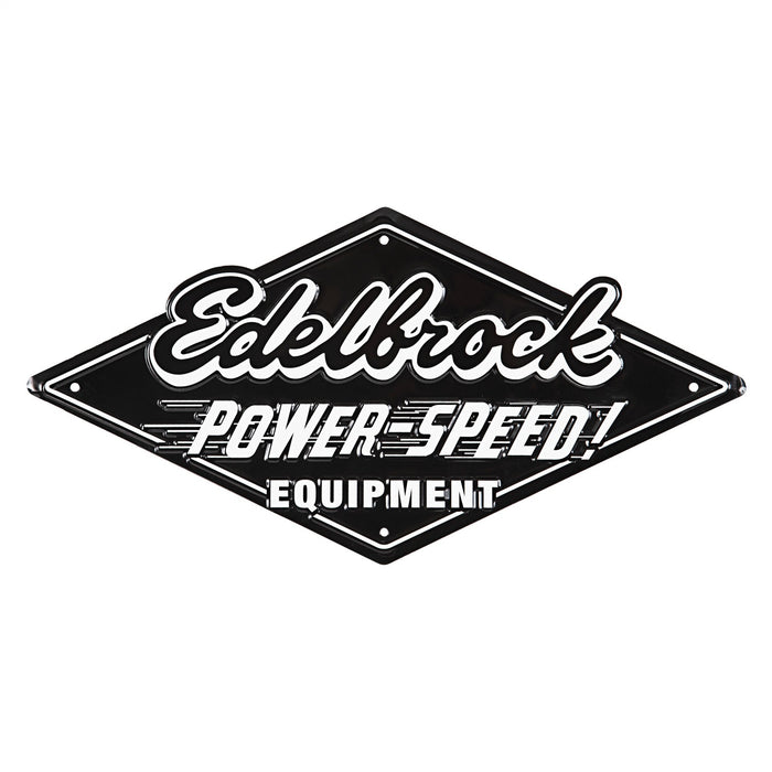 Edelbrock 189147 SIGN; EDELBROCK BADGE TIN GARAGE SIGN - Truck Part Superstore