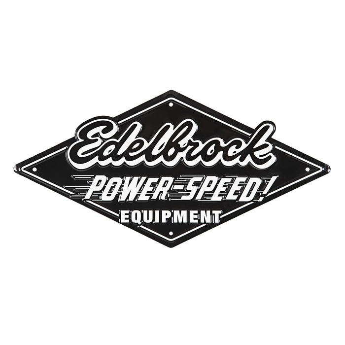 Edelbrock 189147 SIGN; EDELBROCK BADGE TIN GARAGE SIGN - Truck Part Superstore