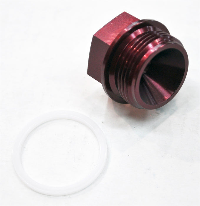 Quick Fuel Technology 19-11QFT Fuel Fitting; Fuel Inlet; 7/8 -20 Male Thread; 3/8 Inverted Flare; Red Anodized; - Truck Part Superstore