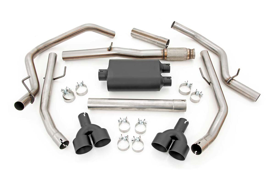Rough Country 96011 Dual Cat-Back Exhaust System w/Black Tips 19-20 Silverado 1500 5.3 Liter Rough Country - Truck Part Superstore