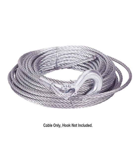 Mile Marker 19-501875-50 50 Foot Steel ATV Winch Cable Gray 3/16 x 50 Foot Hook Not Included Mile Marker - Truck Part Superstore