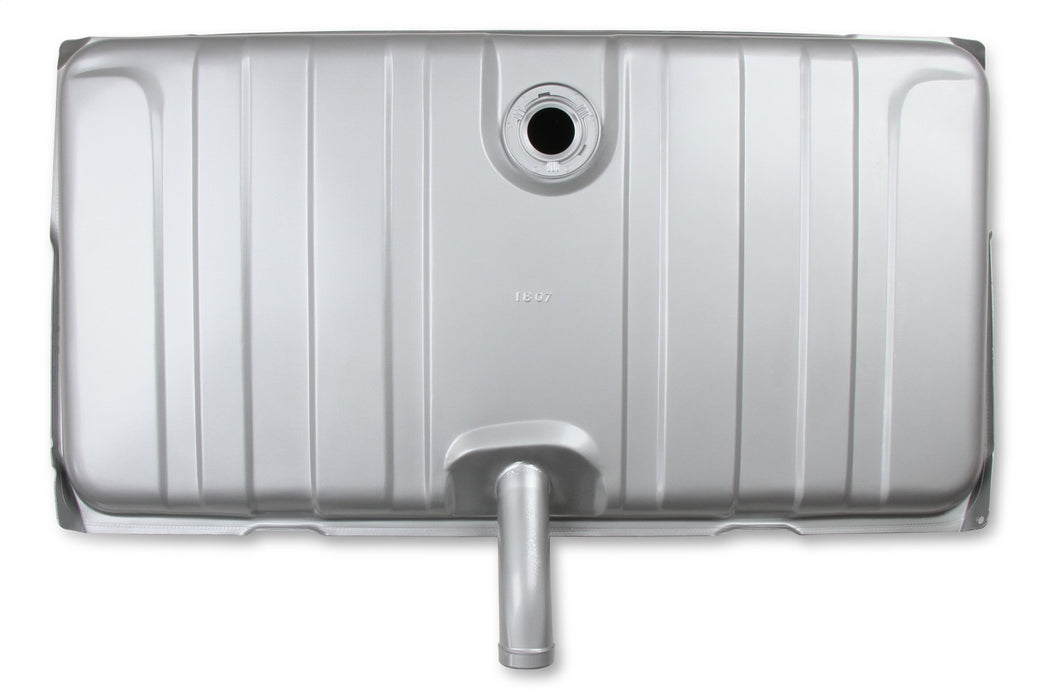 Holley 19-502 Sniper Fuel Tank; Rear; Stock Replacement; 18 Gallon; Silver Finish; - Truck Part Superstore