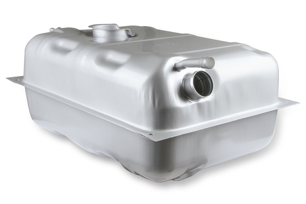 Holley 19-509 Sniper Fuel Tank; Rear; Stock Replacement; 15.5 Gallon; Silver Finish; - Truck Part Superstore