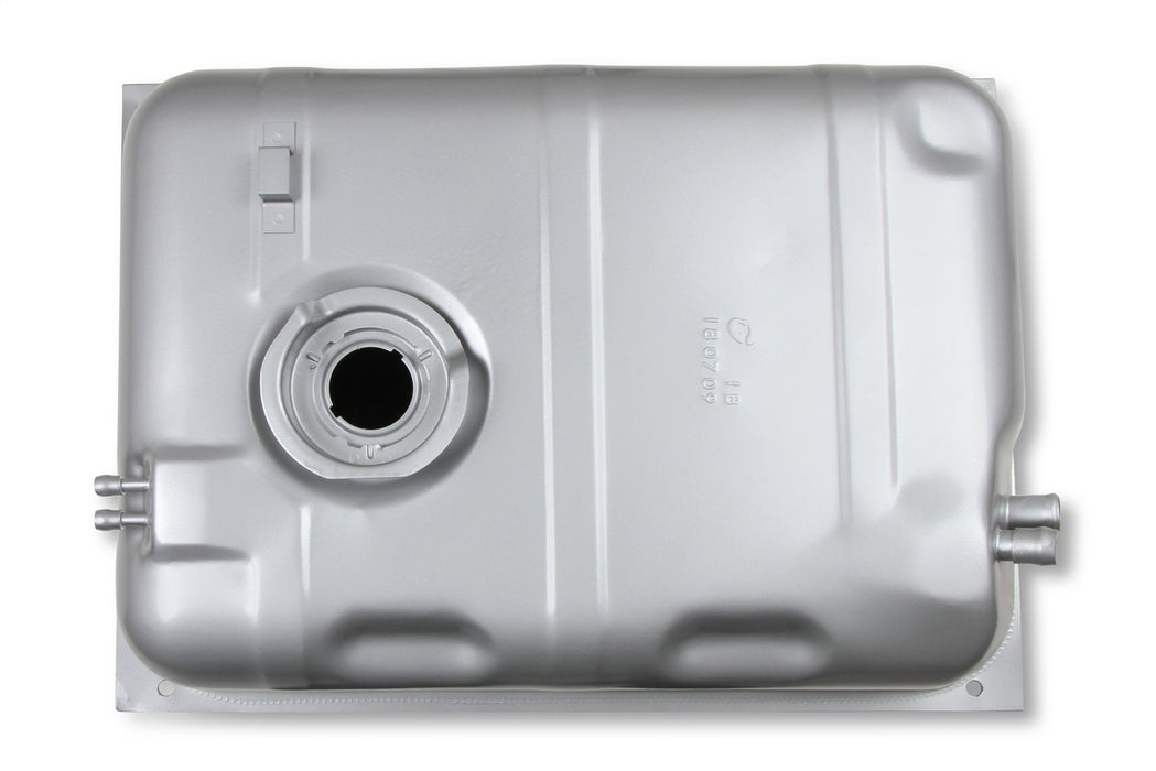 Holley 19-510 Sniper Fuel Tank; Rear; Stock Replacement; 15.5 Gallon; Silver Finish; - Truck Part Superstore